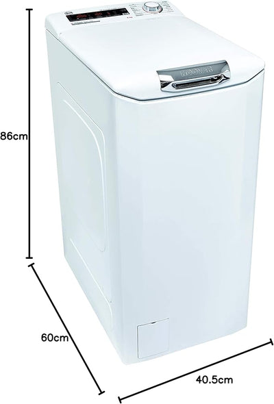 Máquina de Lavar Roupa H-WASH300 H3TFMQ48TAMCE-84X - HOOVER - carregamento superior 8Kg
