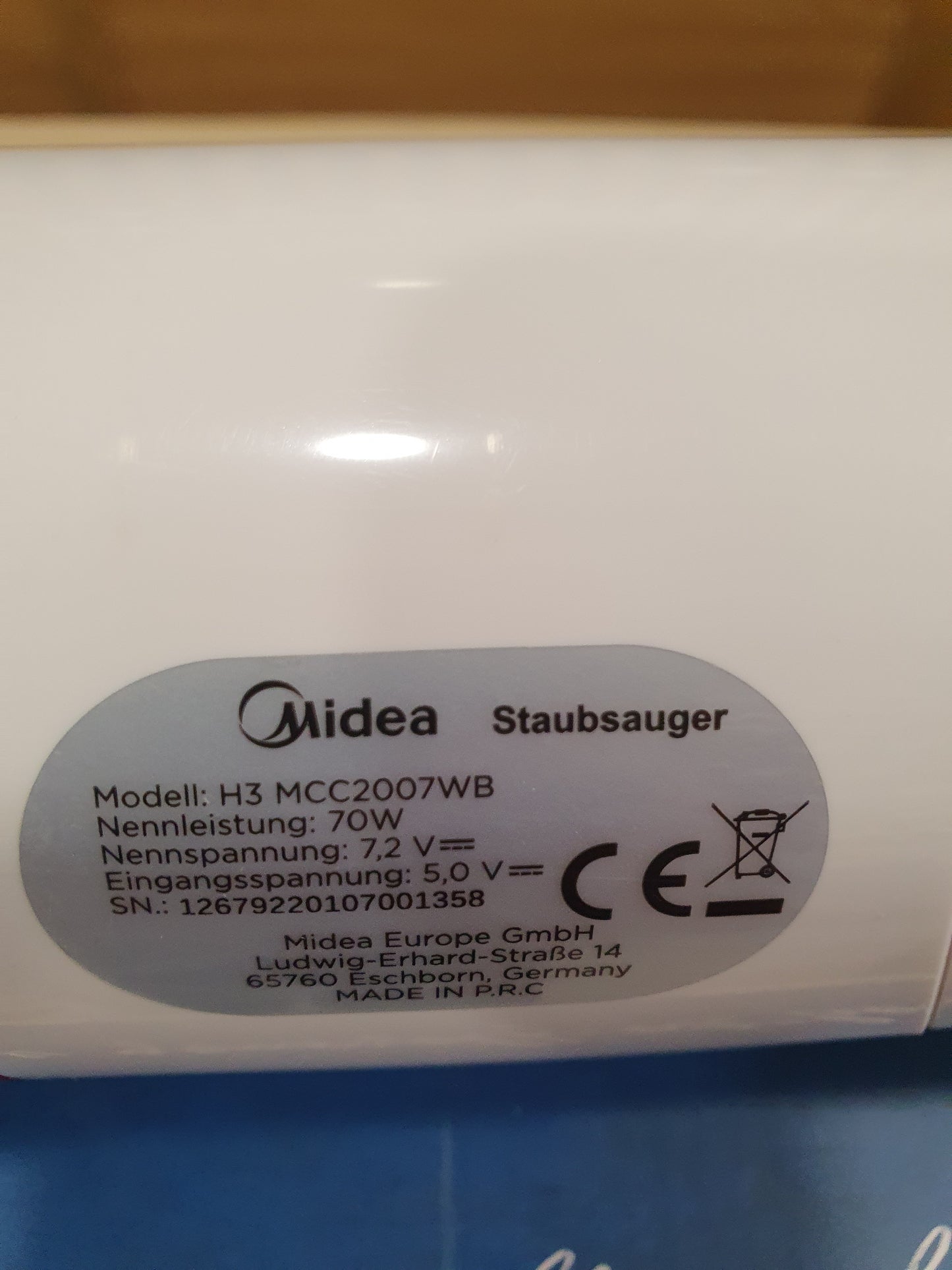 Aspirador Portátil H3MCC2007WB -Midea