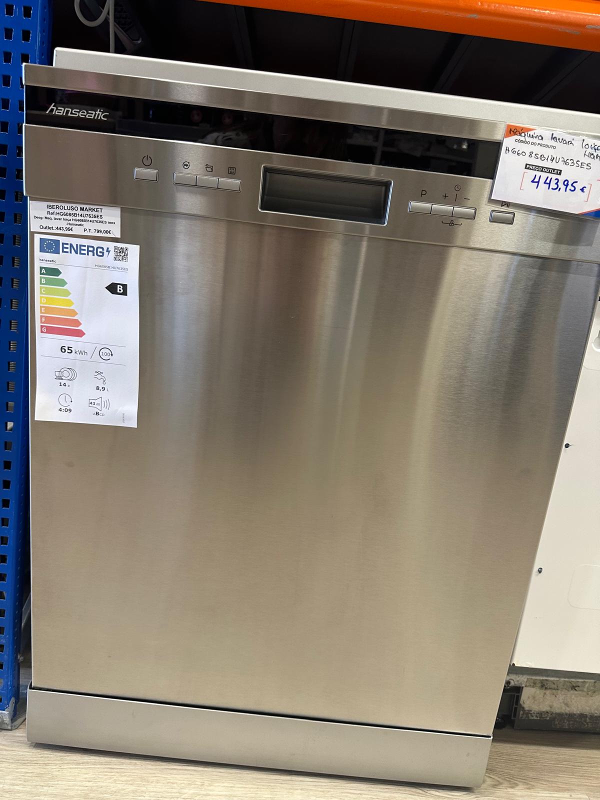 Máquina de lavar loiça HG6085B14U7635ES inox - Hanseatic