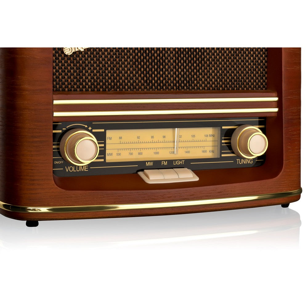 #Rádio de mesa HRA-1500/N |FM/MW| pilhas (6x LR14) ou corrente |Madeira - Roadstar