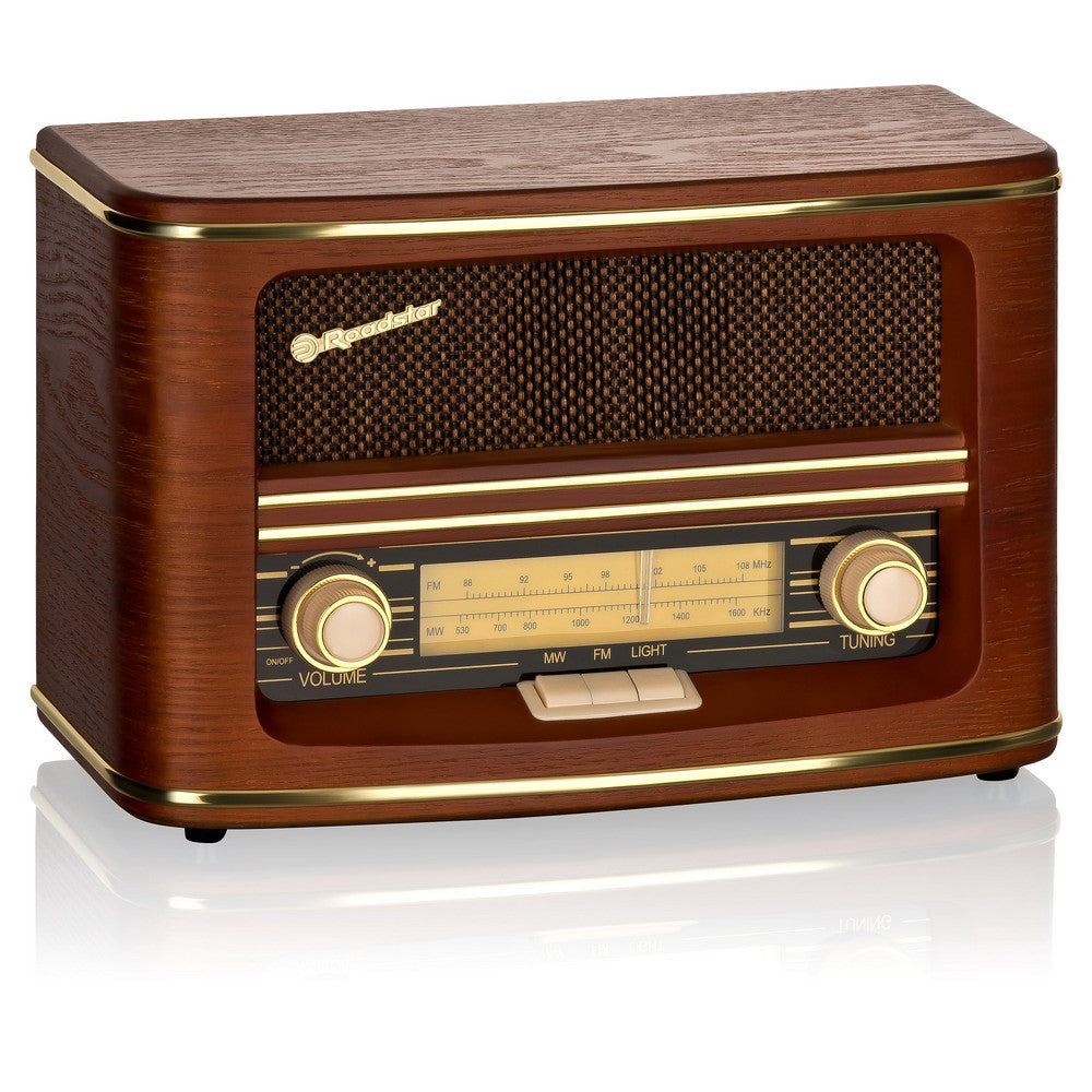 #Rádio de mesa HRA-1500/N |FM/MW| pilhas (6x LR14) ou corrente |Madeira - Roadstar