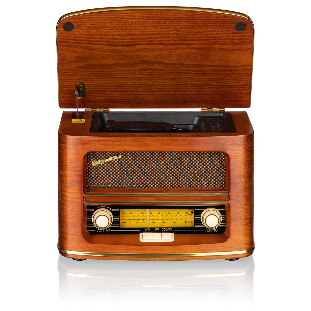 #Rádio de mesa  HRA-1500UEMP |MW/AM|Leitor de CD |Madeira - Roadstar