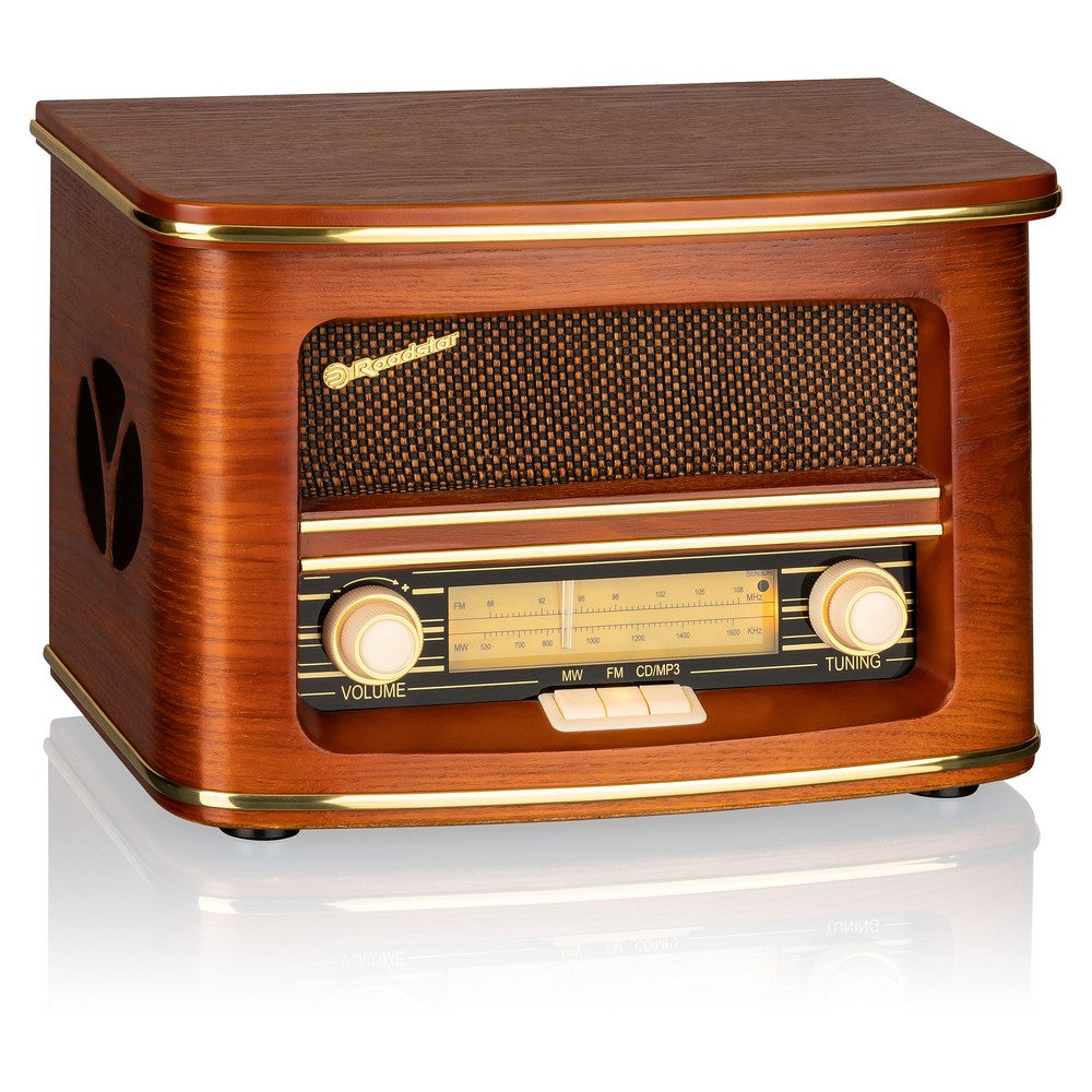 #Rádio de mesa  HRA-1500UEMP |MW/AM|Leitor de CD |Madeira - Roadstar