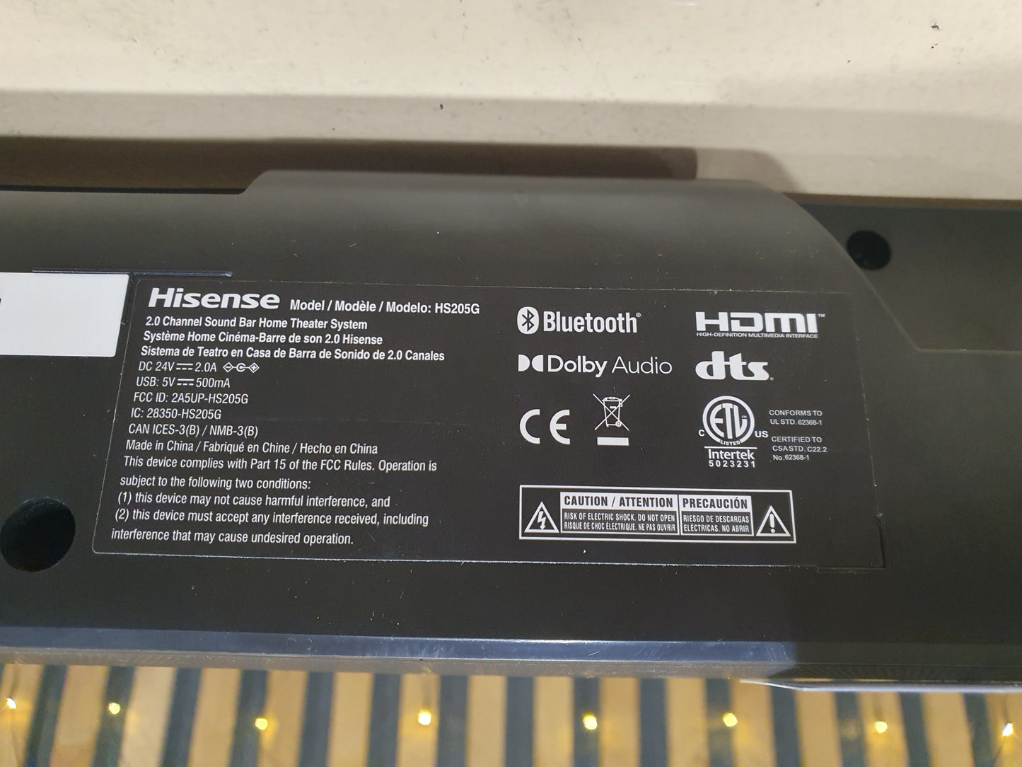 Barra de som HS205G - HISENSE