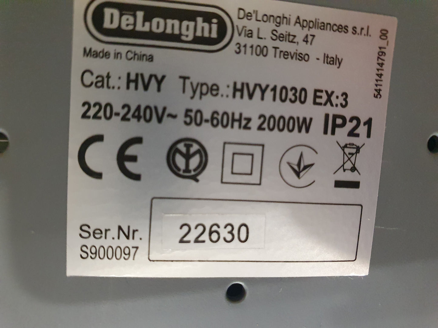 Aquecedor Rápido HVY1030 young  - De'Longhi
