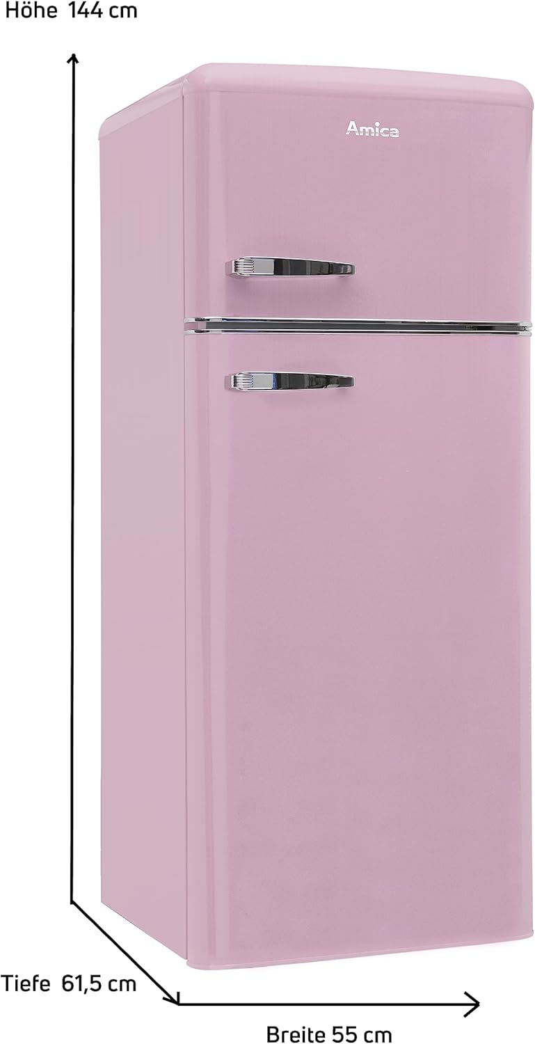 Frigorifico c/ congelador - KGC 15636 P - Rosa Cupcake  - Amica