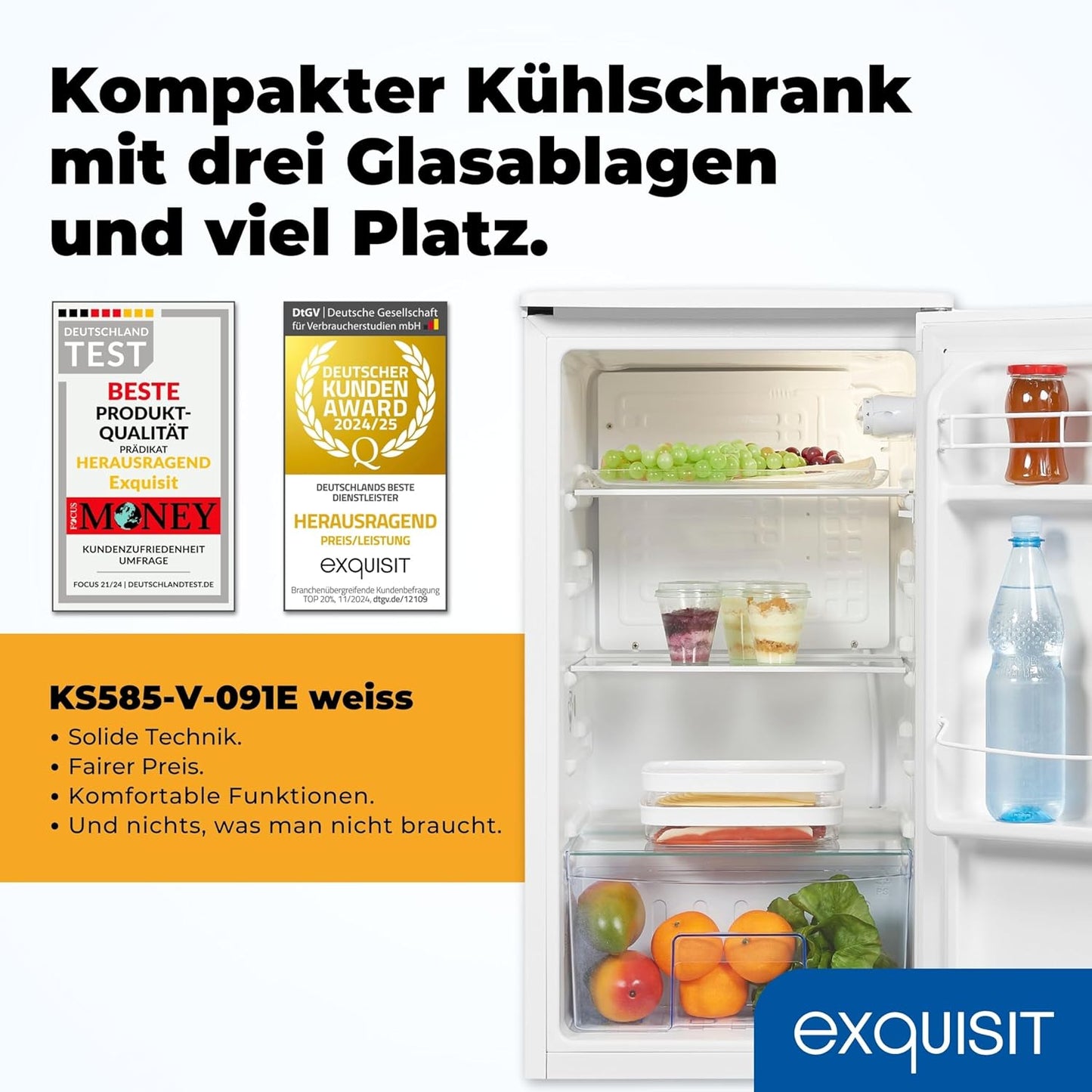 Mini Frigorifico 75L - KS585-V-091E - EXQUISIT