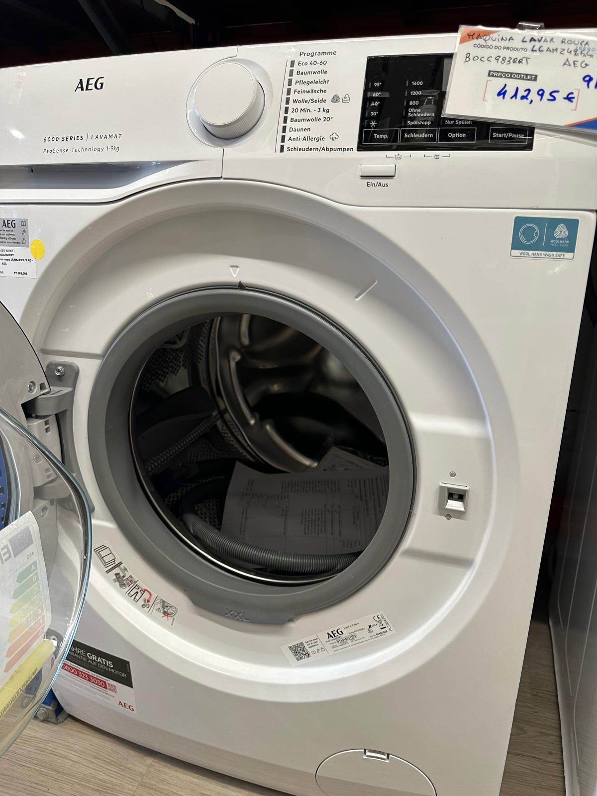 Máquina de lavar roupa L6AMZ49FL 9 KG -AEG