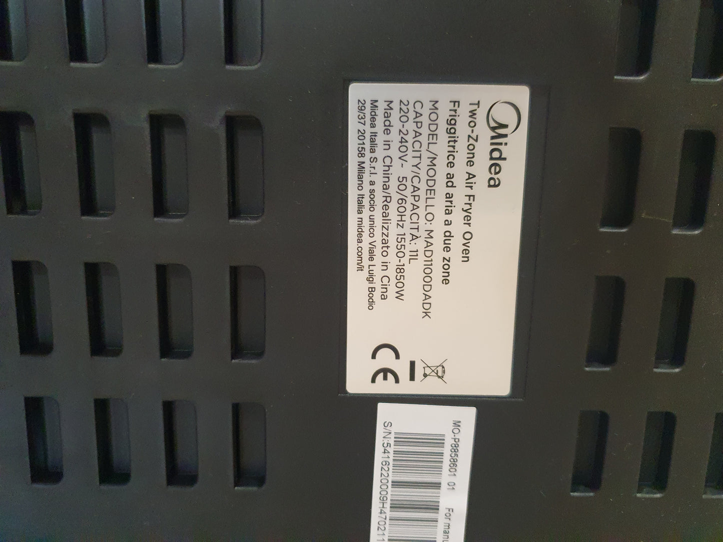 Airfryer MAD1100DADK 1850W 11L - MIDEA