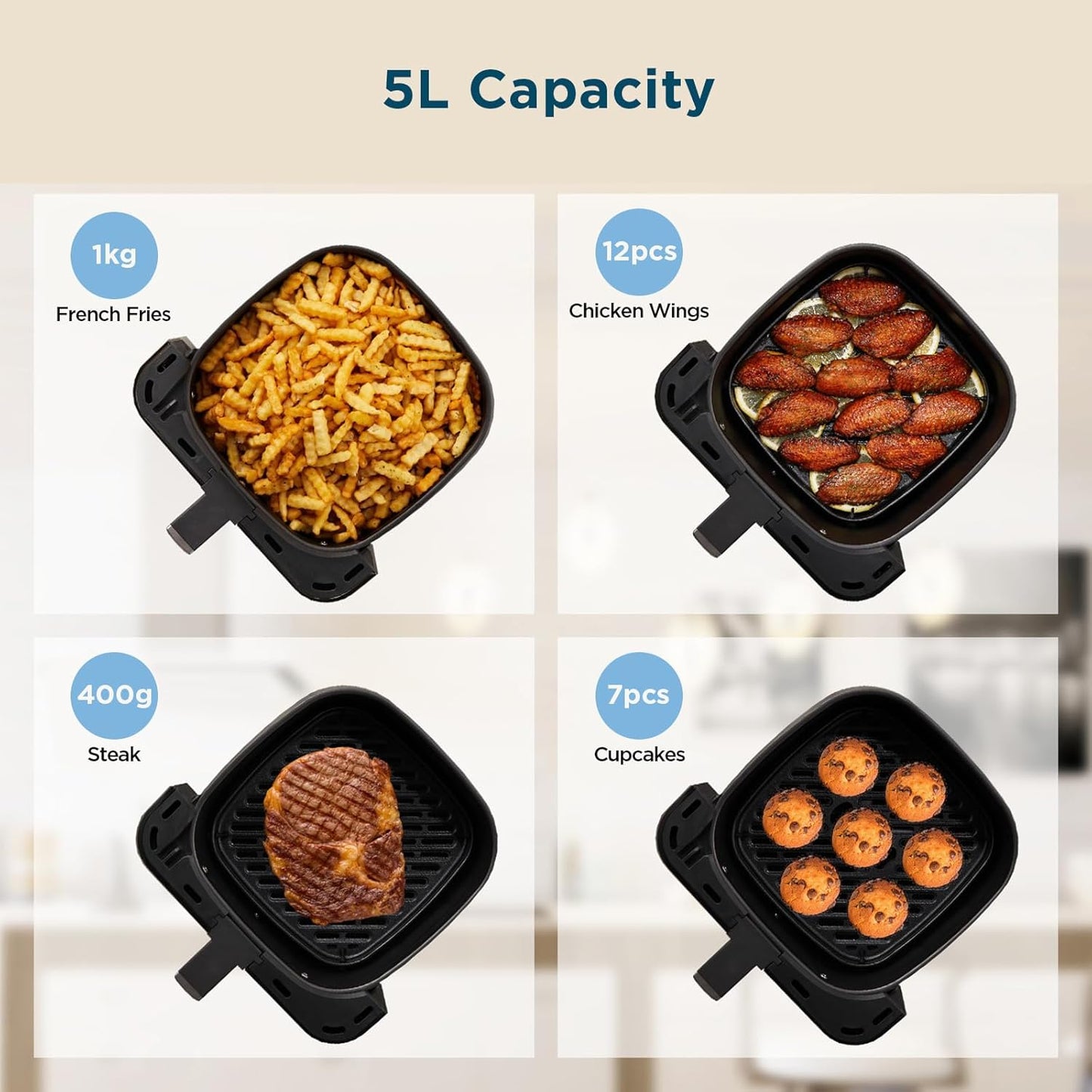 Air fryer MAD55000ADK /5L /1600W-MIDEA