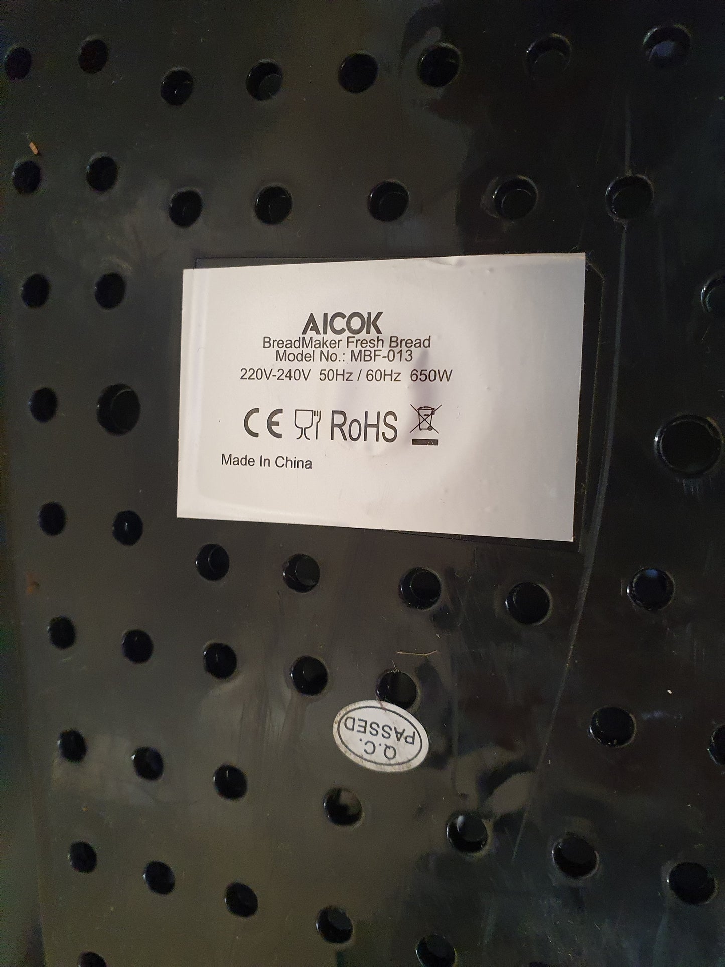 Máquina fazer pão MBF013 / 650W - AICOK