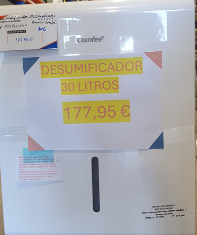 Desumidificador  MDDP-30DEN7,30 l/24h, Branco -Comfeè