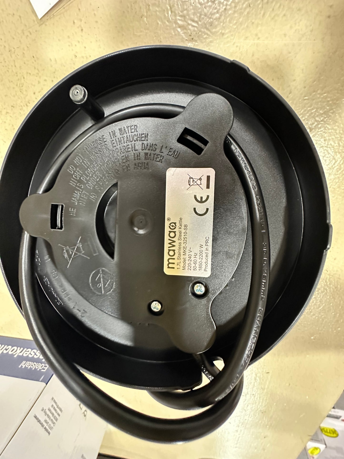 Jarro de Elétrico de Aço Inoxidável MKE-3251-SB /1,7L/2200W -MAWAA