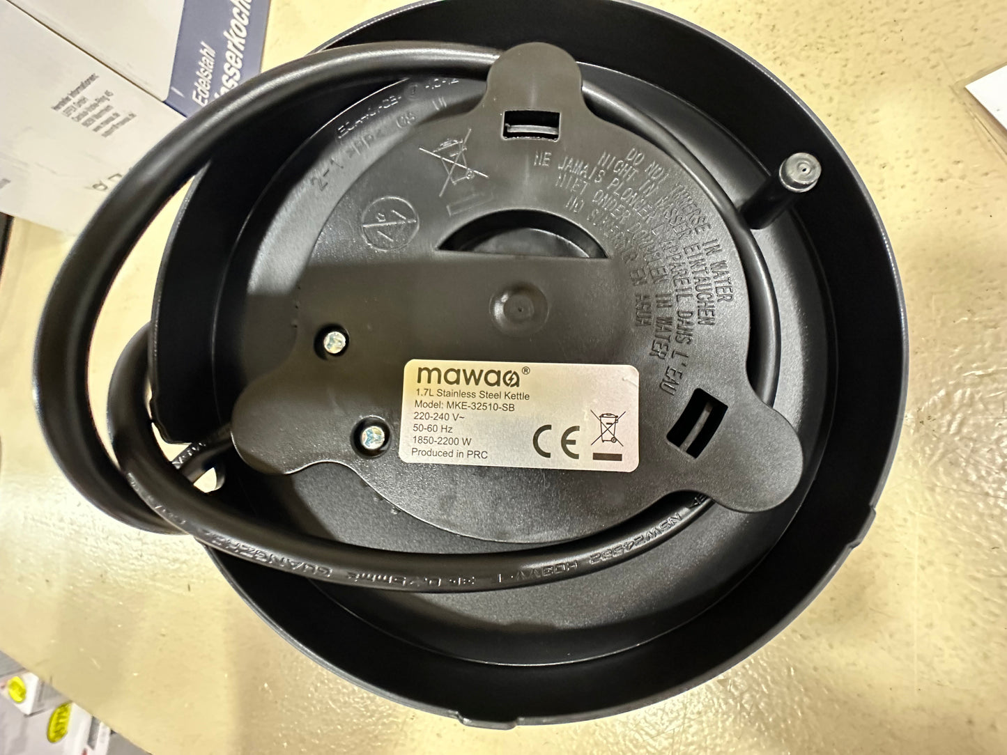 Jarro de Elétrico de Aço Inoxidável MKE-3251-SB /1,7L/2200W -MAWAA