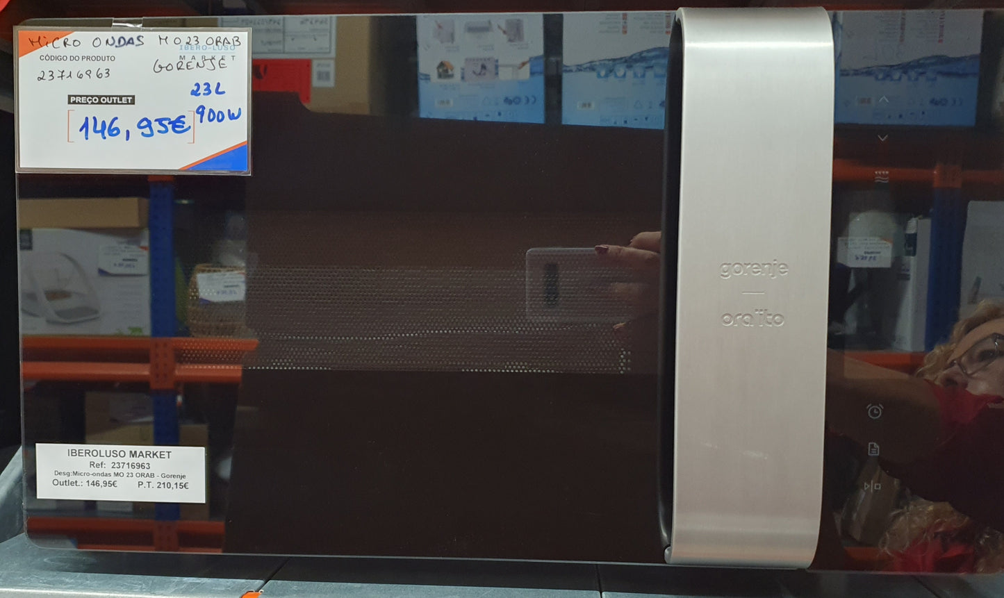 Micro-ondas MO 23 ORAB / 900W/ 23L - Gorenje