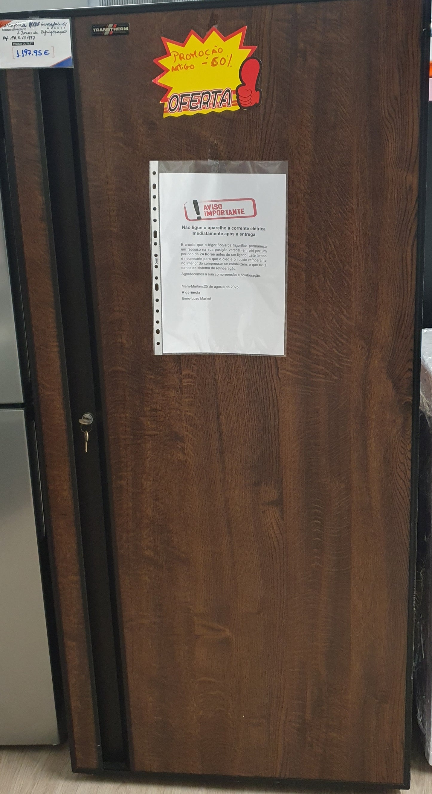 Garrafeira EVO1997 p/135 Garrafas  C/ Duas Zonas De Refrigeração - Transtherm