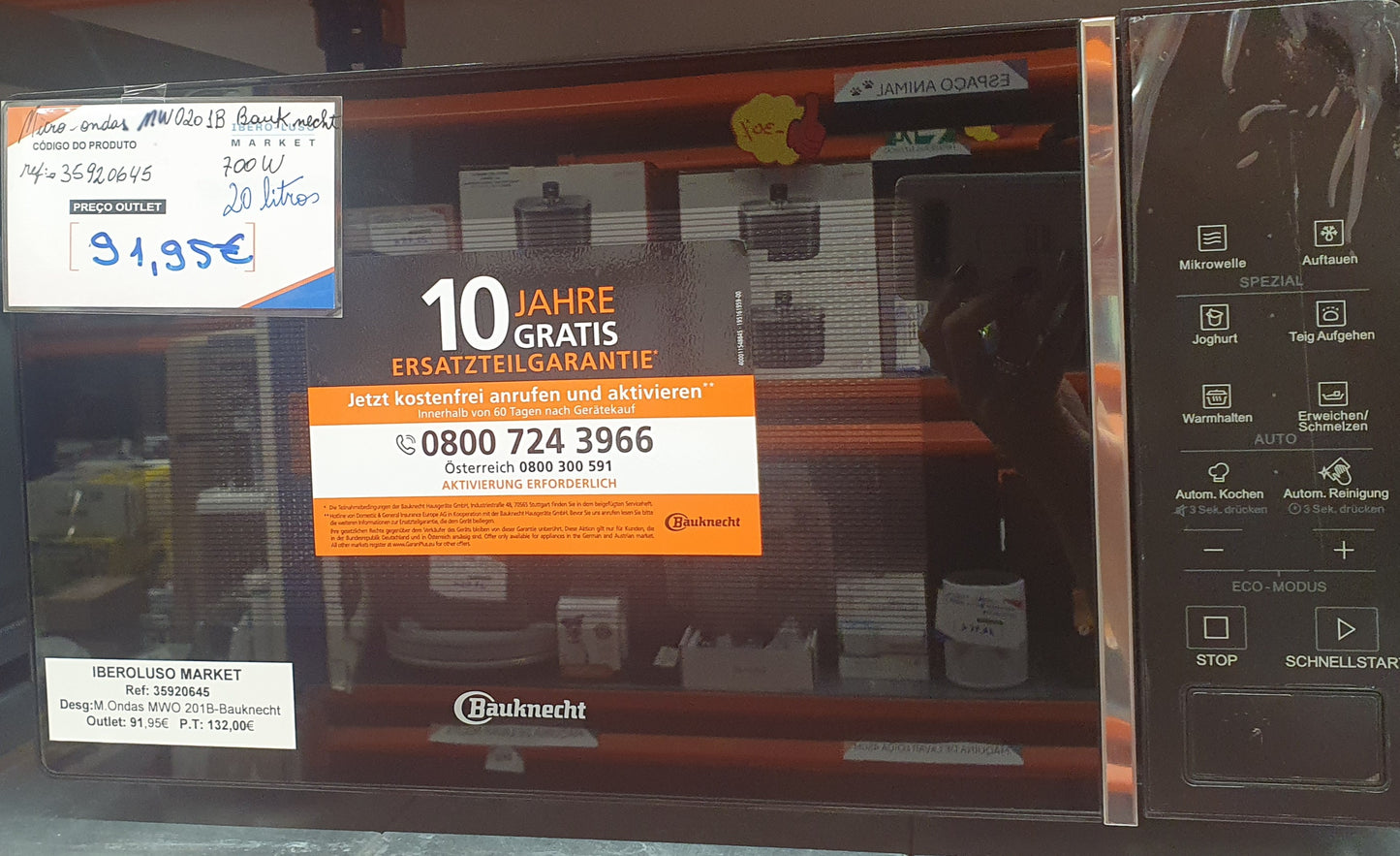 Micro-ondas MWO 201 B - 700W - 20L - Bauknecht