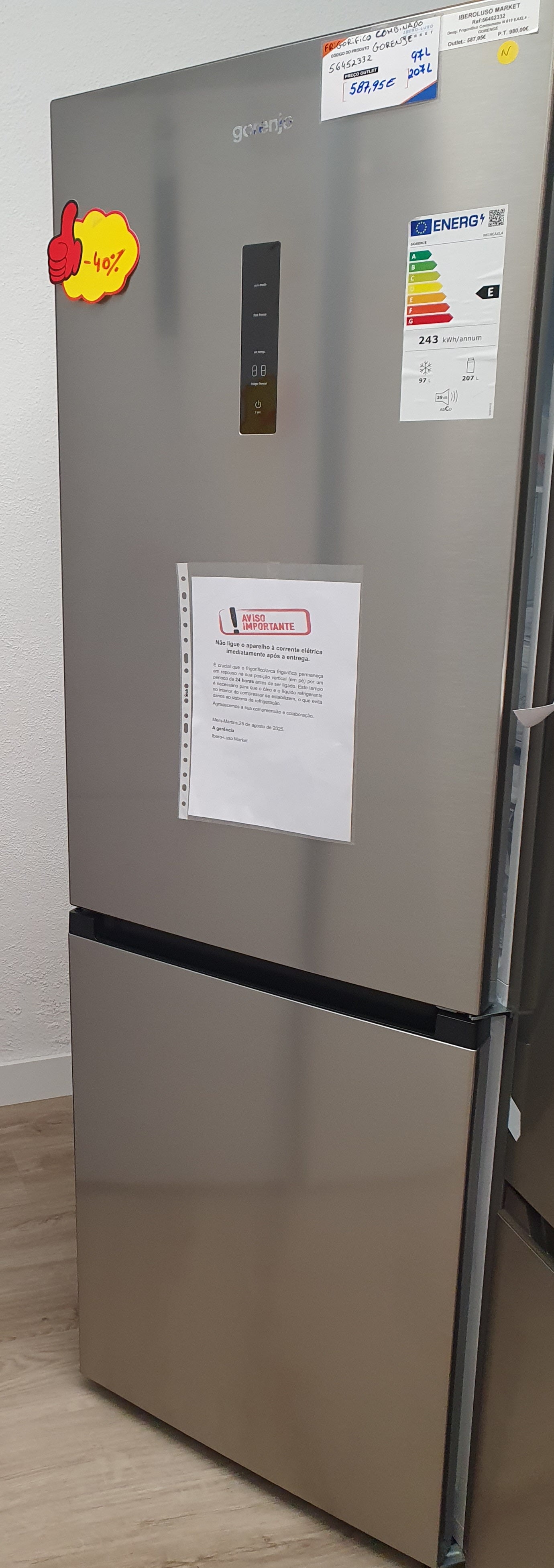 Frigorifico Combinado N 619 EAXL4 - GORENGE