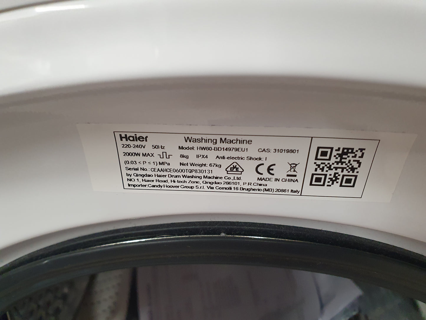 Máquina de Lavar Roupa  I-PRO SERIES 7 PLUS HW80-BD14979EU1  8 kg - Haier