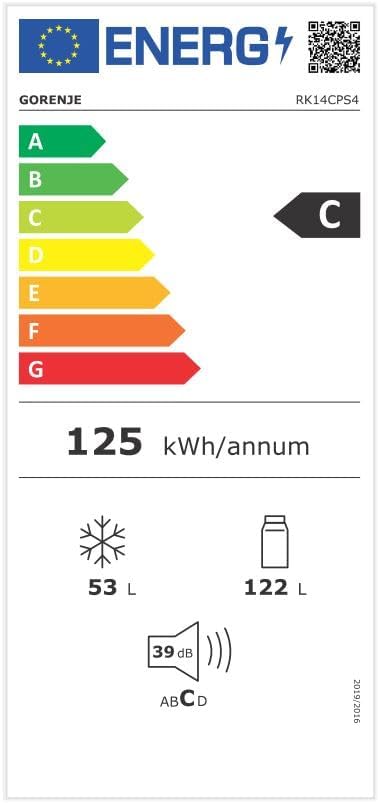 Frigorifico Combinado RK14CPS4 175 L prata - Gorenje