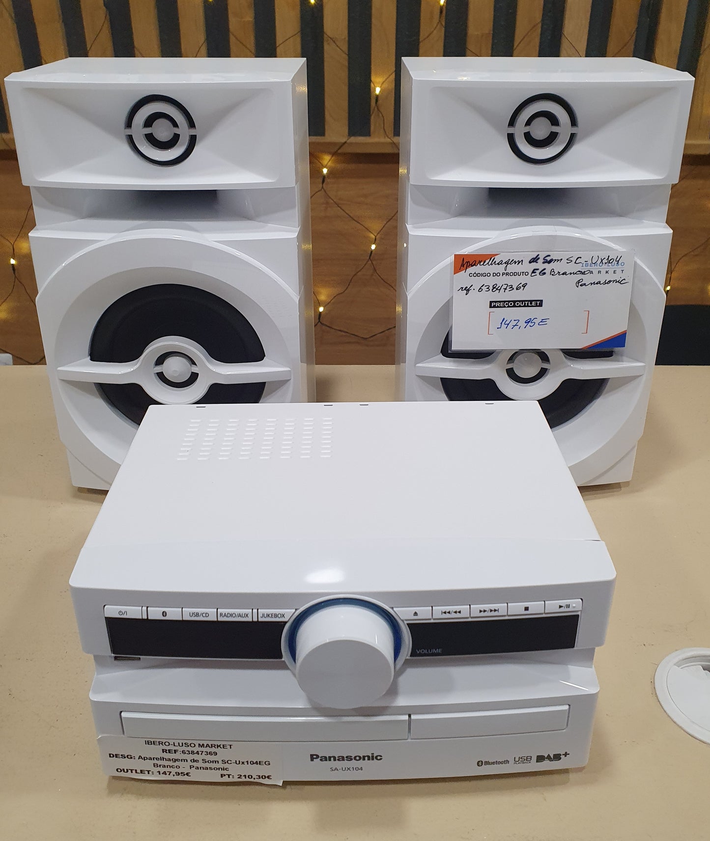 Aparelhagem de Som SC-Ux104EG Branco -  Panasonic