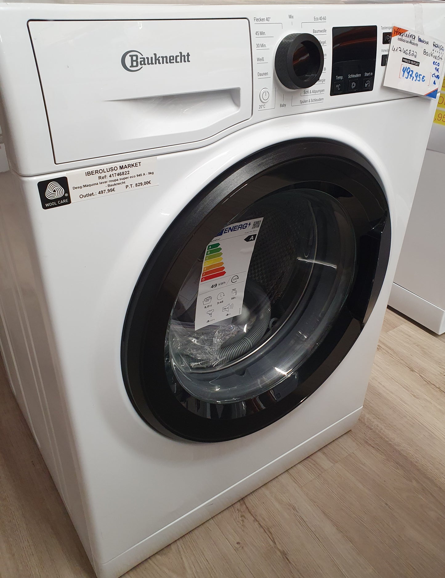 Máquina Lavar Roupa - Super Eco 945 A - 9kg - Bauknecht