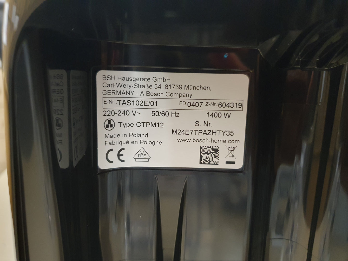 Máquina de Café de cápsulas TAS102E - Bosch