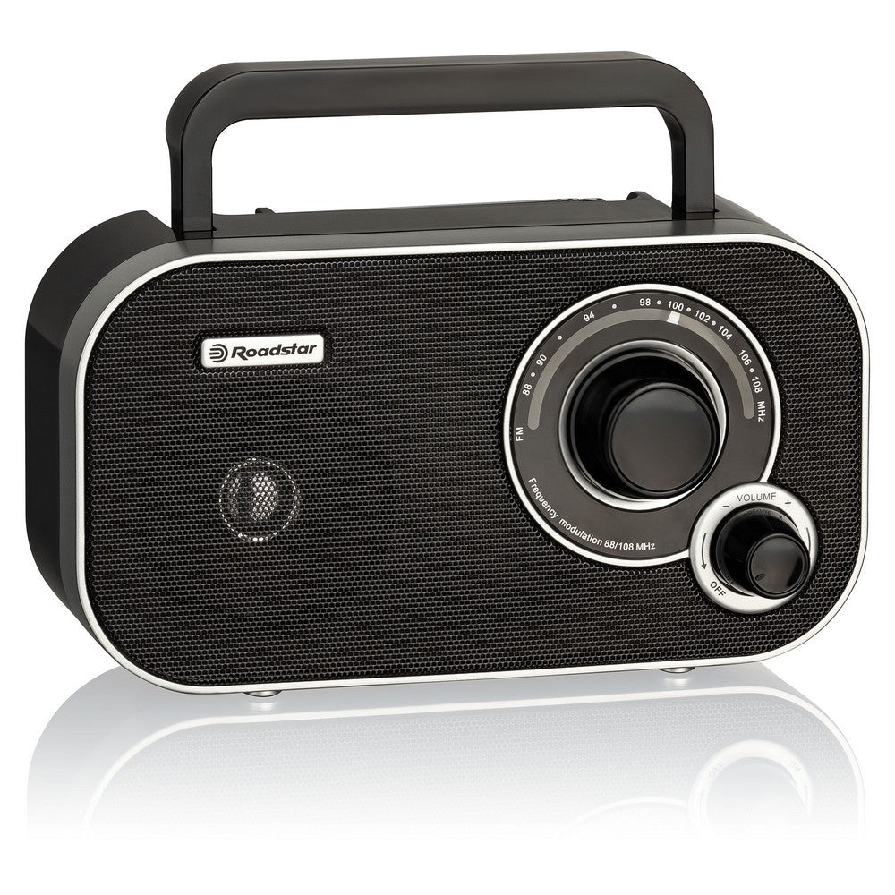 #Rádio  TRA-2235/BK| Funcionamento por pilhas (4x LR6) ou corrente|Preto - Roadstar