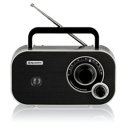 #Rádio  TRA-2235/BK| Funcionamento por pilhas (4x LR6) ou corrente|Preto - Roadstar