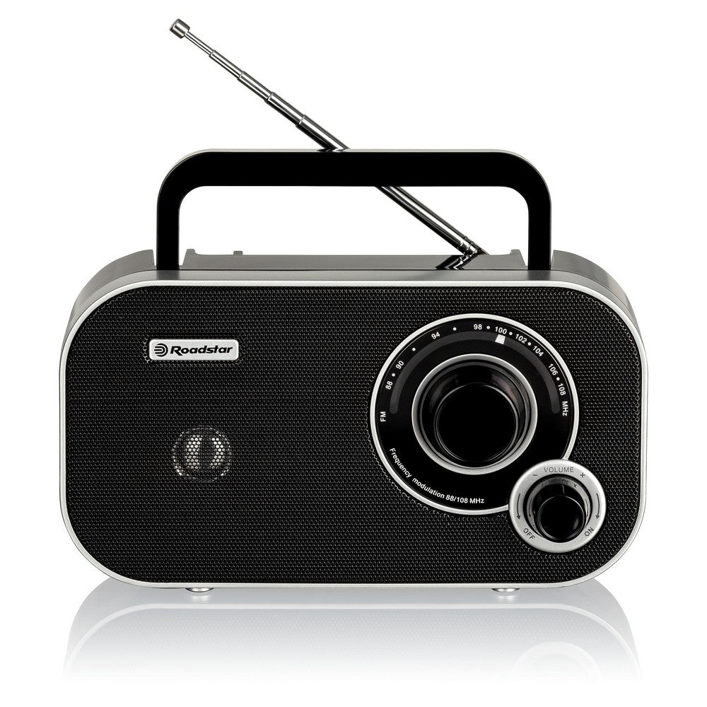 #Rádio  TRA-2235/BK| Funcionamento por pilhas (4x LR6) ou corrente|Preto - Roadstar