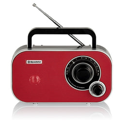 #Rádio TRA-2235/RD|Funcionamento por pilhas (4x LR6) ou corrente|vermelho - Roadstar