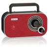 #Rádio TRA-2235/RD|Funcionamento por pilhas (4x LR6) ou corrente|vermelho - Roadstar
