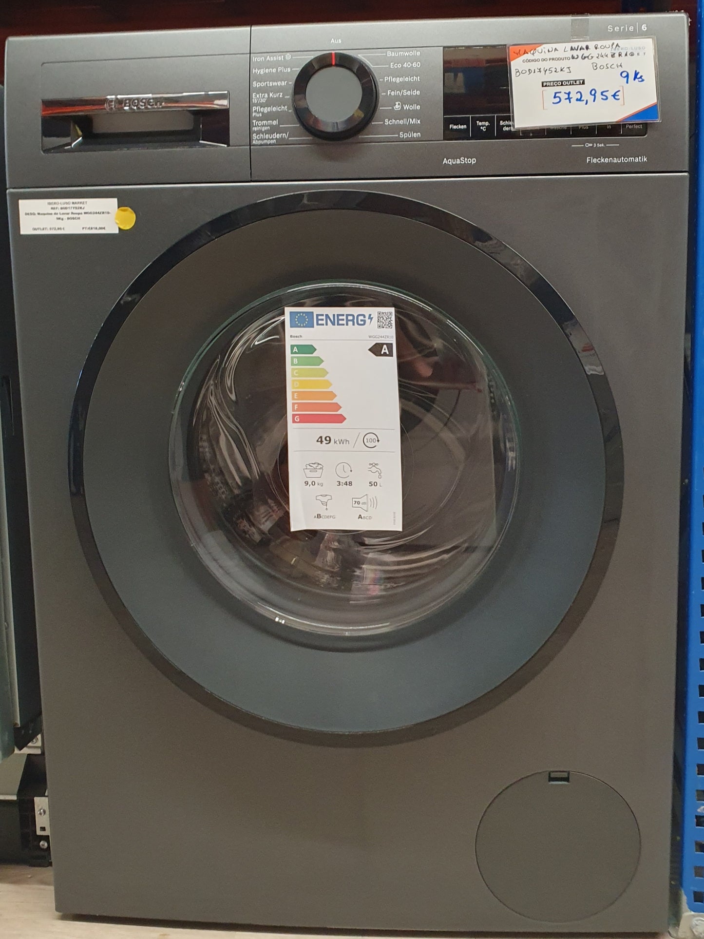 Máquina de Lavar Roupa WGG244ZR10- 9Kg - BOSCH