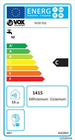 #Termoacumulador WHD502|50L|2000W|C| ø 426x614 mm - Vox