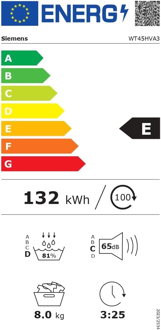 Máquina de Secar - Bomba Calor WT 45 HVA 3 - 8 KG - SIEMENS
