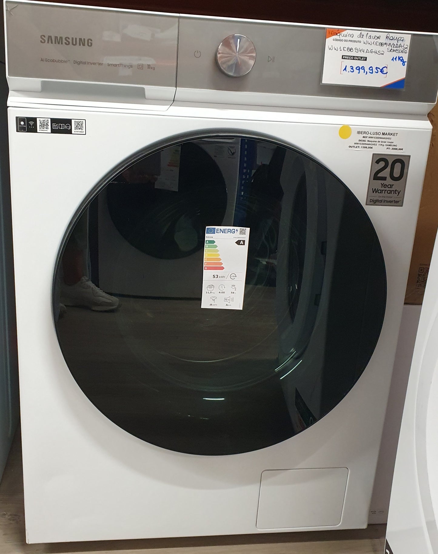 Máquina de Lavar Roupa WW1EBB944AGHS2 11Kg - SAMSUNG