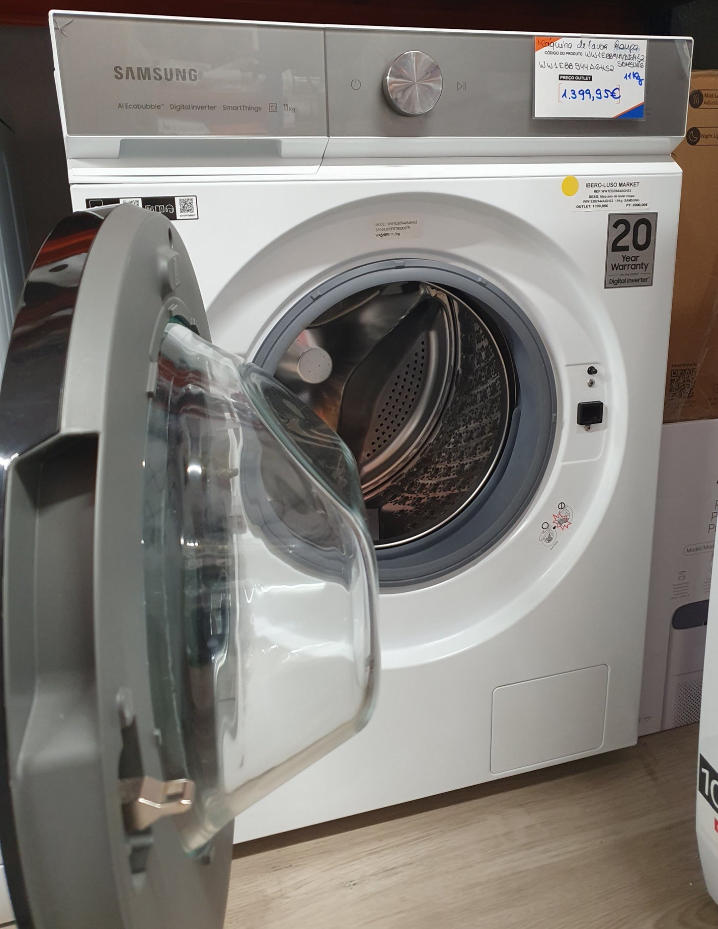 Máquina de Lavar Roupa WW1EBB944AGHS2 11Kg - SAMSUNG