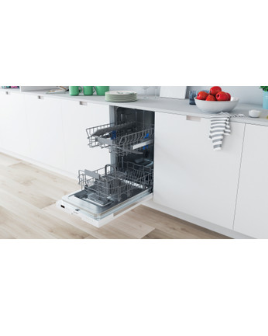 Máquina de lavar loiça encastre - Indesit: Slim, Cor branca - IDI SC319M