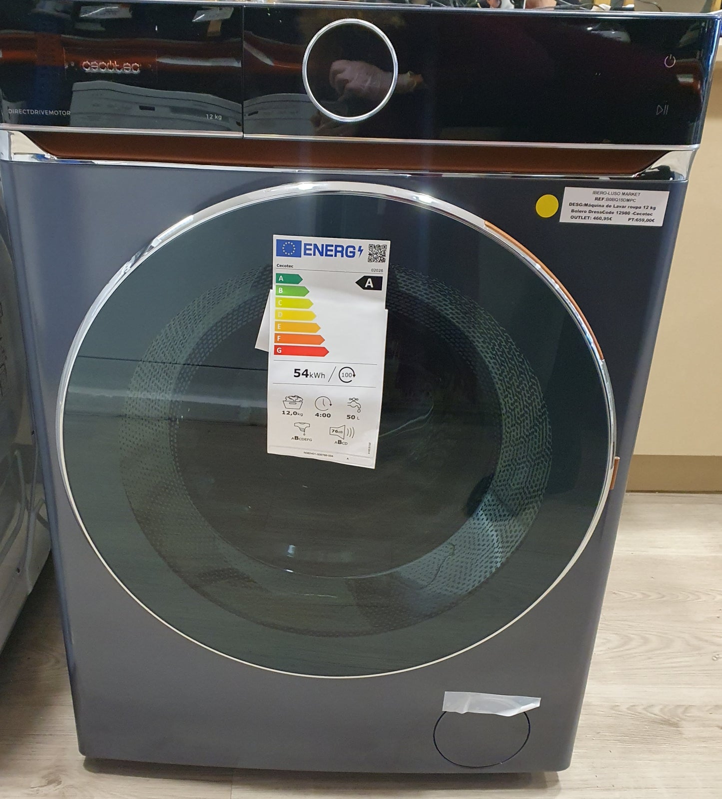 Máquina de Lavar Roupa Bolero DressCode 12980/12 kg - Cecotec